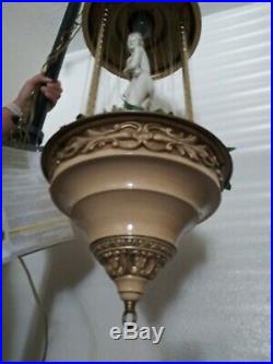 Vintage Creators Hanging Mineral Oil Rain Lamp Nude Greek Goddess