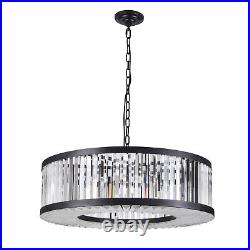 Vintage Crystal Chandelier Dimmable LED Ceiling Light Hanging Lamp Pendant Lamp
