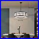 Vintage Crystal Chandelier Dimmable LED Ceiling Light Living Room Hanging Lamp