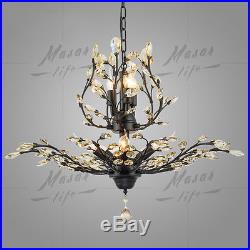 Vintage Crystal Chandeliers Pendant Lighting Metal Hanging lamp Ceiling Fixtures