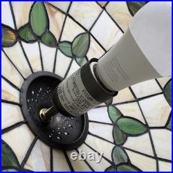 Vintage Dale Tiffany Style 3-D Fruit Leaded Stained Glass Hanging Lamp 16 Inch