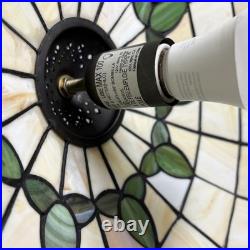 Vintage Dale Tiffany Style 3-D Fruit Leaded Stained Glass Hanging Lamp 16 Inch