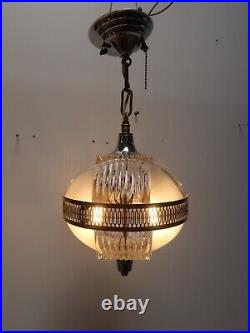 Vintage Decorative Pendant Swag lamp Hollywood Regency MCM