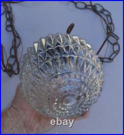 Vintage Double Glass Ball Hanging Swag Lamp Light
