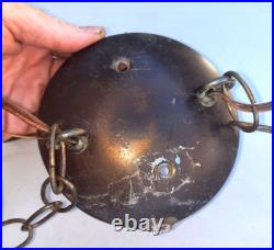 Vintage Double Glass Ball Hanging Swag Lamp Light