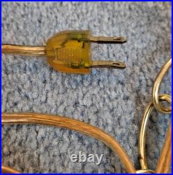 Vintage EF & EF Industries 1970 Swag Hanging Lamp Milk Glass Flower Rare