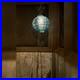 Vintage EF & EF Industries No. 335X Blue Carnival Glass Swag Lamp MCM