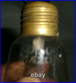 Vintage Enamel Green Silv A King Home Barn Hanging Lamp Light Shade Edison Bulb