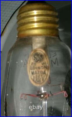 Vintage Enamel Green Silv A King Home Barn Hanging Lamp Light Shade Edison Bulb