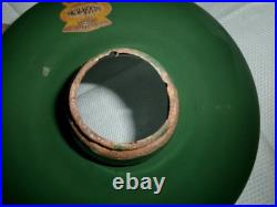 Vintage Enamel Green Silv A King Home Barn Hanging Lamp Light Shade Edison Bulb