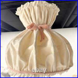 Vintage Fabric Swag Lamp Hanging Light With Chain Doll house Country Cottage Core