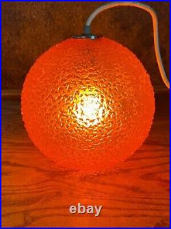 Vintage Fantastic Mid Century RED SWAG LIGHT LAMP / MCM Hanging Light Fixture