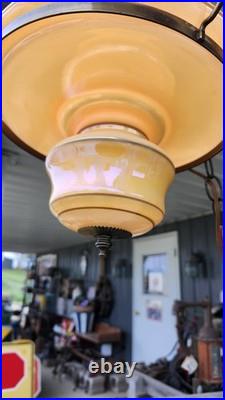 Vintage Farmhouse Swag Hanging Hurricane Light (FLORAL DESIGN)