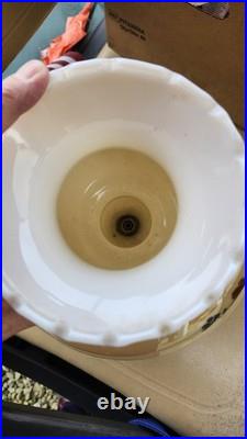 Vintage Farmhouse Swag Hanging Hurricane Light (FLORAL DESIGN)