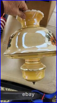 Vintage Farmhouse Swag Hanging Hurricane Light (FLORAL DESIGN)