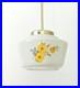 Vintage Floral Glass Pendant Light / Mid Century Hanging Lamp