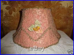 Vintage French Boudoir Lace Ribbon Flower Hanging Bed Night Light Lamp Shade