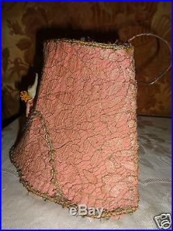 Vintage French Boudoir Lace Ribbon Flower Hanging Bed Night Light Lamp Shade