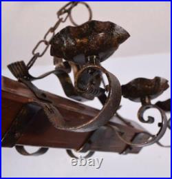 Vintage French Castle Chandelier Hanging Lamp