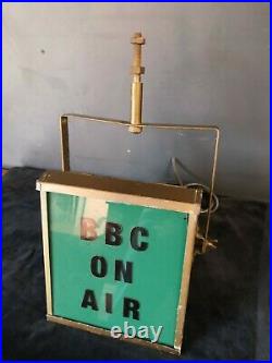 Vintage Furse Light Box'BBC On Air' Hanging Studio Light
