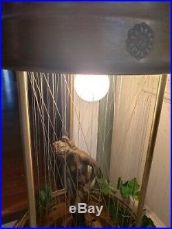 Vintage GODDESS Hanging Swag Rain Oil Lamp chandelier 36 Tested Working MCM
