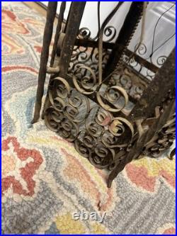 Vintage Genuine 1970s Spanish Revival Gothic Hanging Swag Lamp No Glass