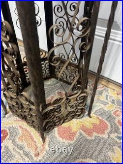 Vintage Genuine 1970s Spanish Revival Gothic Hanging Swag Lamp No Glass