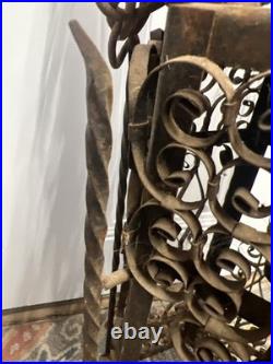 Vintage Genuine 1970s Spanish Revival Gothic Hanging Swag Lamp No Glass