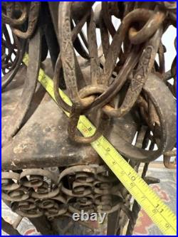 Vintage Genuine 1970s Spanish Revival Gothic Hanging Swag Lamp No Glass