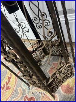 Vintage Genuine 1970s Spanish Revival Gothic Hanging Swag Lamp No Glass