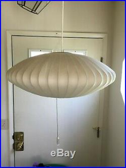 Vintage George Nelson Howard Miller MCM Bubble Flying Saucer Hanging Light Lamp