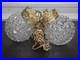 Vintage Glass Glass Globe Hanging lamp Swag Lamp 2 Piece