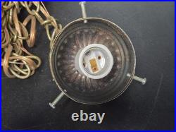 Vintage Glass Glass Globe Hanging lamp Swag Lamp 2 Piece