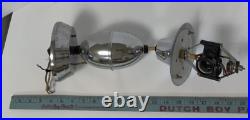 Vintage Glass Saucer Hanging Retractable Ceiling Light Fixture Pull-down UFO