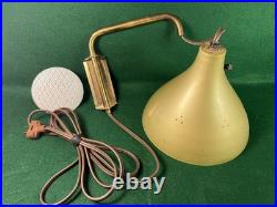 Vintage Gold Hanging Swag Wall Light Fixture Lamp Mid Century Modern Lighting