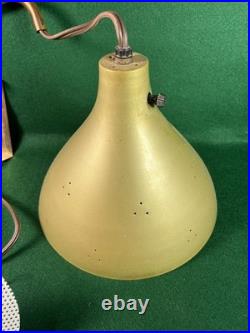 Vintage Gold Hanging Swag Wall Light Fixture Lamp Mid Century Modern Lighting