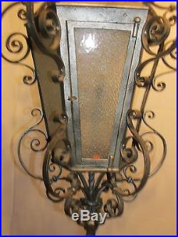 Vintage Gothic/Ornate Wrought Iron Hanging Lamp Light Chandelier Indoor/Outdoor