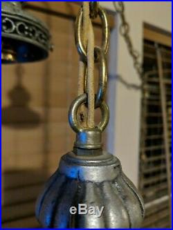 Vintage Gothic Retro Hollywood Regency Midcentury Atomic Era Hanging Swag Lamp