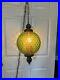 Vintage Green Glass Hanging Light