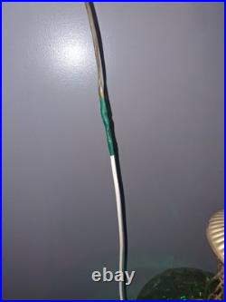 Vintage Green Optic Saucer Glass Swag hanging light