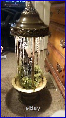 Vintage Grist Mill Oil Rain Motion Lamp Moving Water Wheel Hanging Light Creator