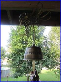 Vintage Grist Mill Oil Rain Motion Lamp Moving Water Wheel Hanging Light Creator