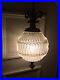 Vintage HANGING LAMP Heavy Glass