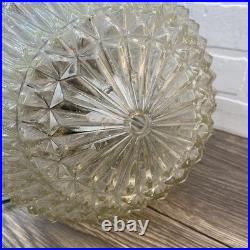 Vintage HOLLYWOOD REGENCY Style MCM CLEAR SWAG HANGING LAMP LIGHT With Cord