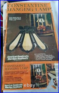 Vintage Hanging 8 Panel Constantine Hanging Lamp Kit American Handicrafts 20