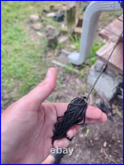 Vintage Hanging Amber Glass Swag Lamp, 23 MCM Hollywood Regency Extra Shade