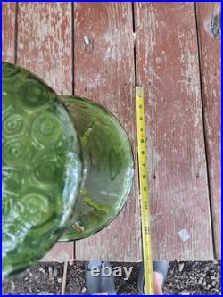 Vintage Hanging Amber Glass Swag Lamp, 23 MCM Hollywood Regency Extra Shade