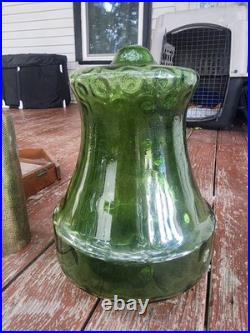 Vintage Hanging Amber Glass Swag Lamp, 23 MCM Hollywood Regency Extra Shade