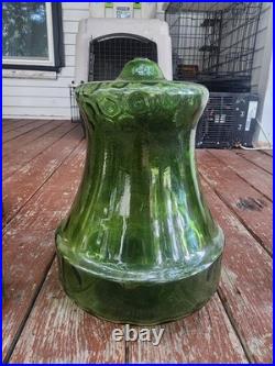 Vintage Hanging Amber Glass Swag Lamp, 23 MCM Hollywood Regency Extra Shade