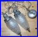 Vintage Hanging Double Pendant Pineapple Diamond Cut Glass Light Swag Chain MCM